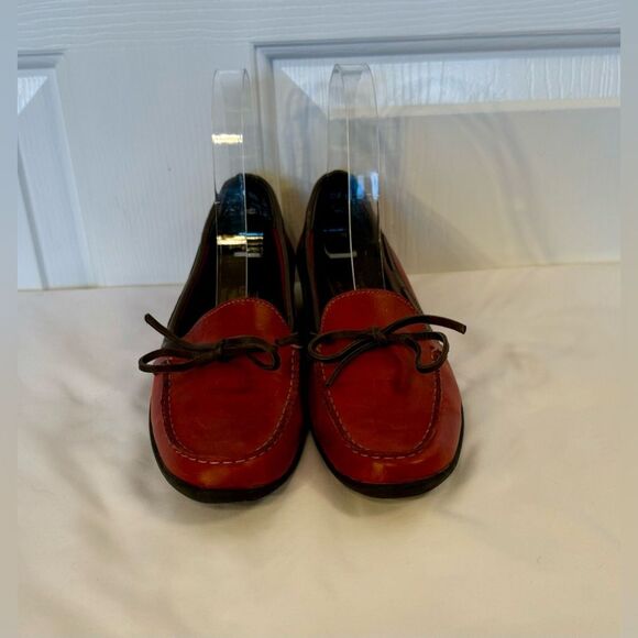 Munro American Women’s Loafers‎ Flats Shoes Red w Brown Edging Casual Size 7 - Picture 5 of 9